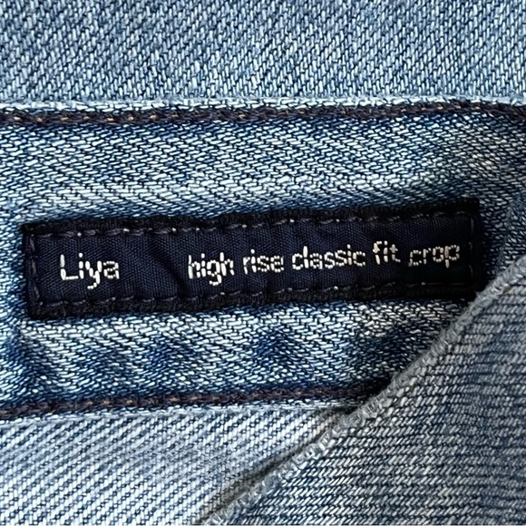 Citizens of Humanity 27” Liya High Rise Classic Fit Crop Button Fly Torn Jeans - Picture 11 of 14